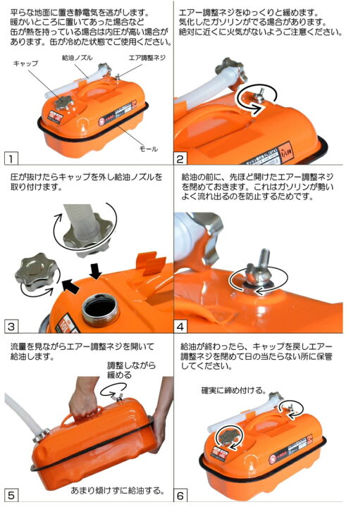 楽天市場】プラウ PLOW ガソリン携行缶 横型 PH-GT(5L 10L 20L) 金属製 