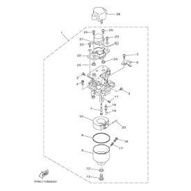 ヤマハ発電機　キャブレター ASSY 【7PB-E4101-00】　YAMAHA　CARBURETOR