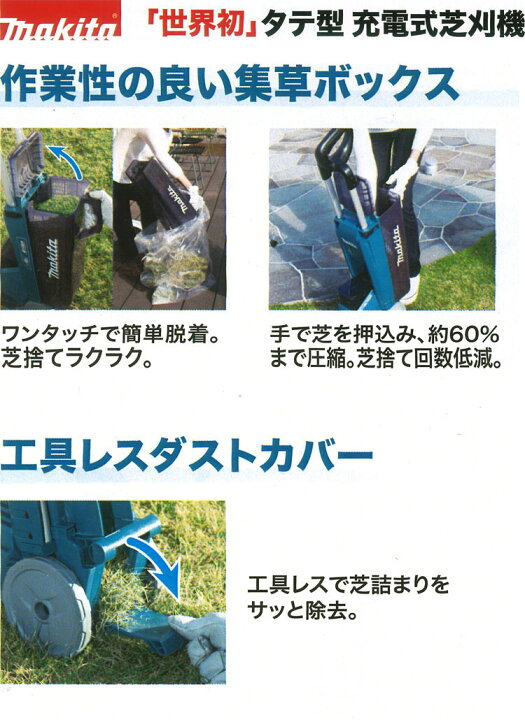 楽天市場】マキタ 充電式芝刈機 MLM160DZ 18V はさみロータリー刃 刈込 