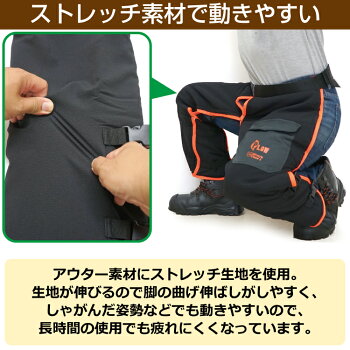 PLOWチェーンソー防護用チャップス切断防止EU安全認証EN831-5クラス1適合PH-CHAPS【安全防具防護ズボンチャプス】