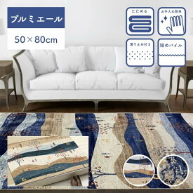 ラグ 玄関マット マット 折りたためる 滑りにくい 美しい2パターン柄の手触りの良いマット 50×80cm ヨーロピアン シック モダン 四角 長方形 手触り 滑らか 裏面 不織布 高級感 花柄 華やか 豪華 綺麗