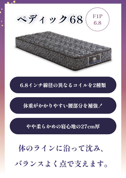 楽天市場】サータ マットレス【ペディック68 F1P6.8 柔らかめ】開梱 
