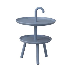 サイドテーブル おしゃれ 北欧 丸 傘の持ち手のようなデザインがかわいいサイドテーブル Kukka クッカ PT-88 2段 ベッドサイドテーブル ソファテーブル 丸テーブル ミニテーブル ナイトテーブル 円形
