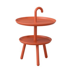 サイドテーブル おしゃれ 北欧 丸 傘の持ち手のようなデザインがかわいいサイドテーブル Kukka クッカ PT-88 2段 ベッドサイドテーブル ソファテーブル 丸テーブル ミニテーブル ナイトテーブ