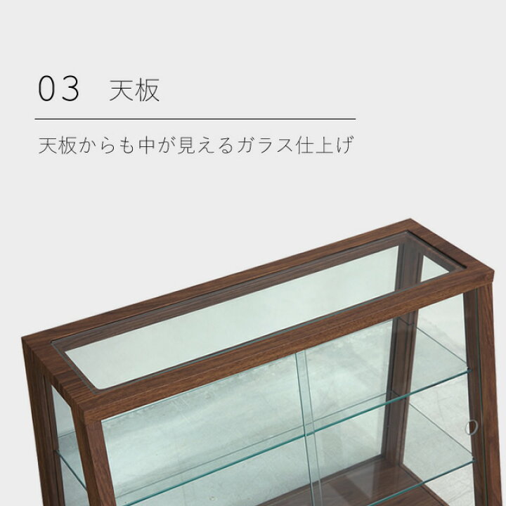 楽天市場】ショーケース コレクションケース ガラス リブ 木村商事 60 