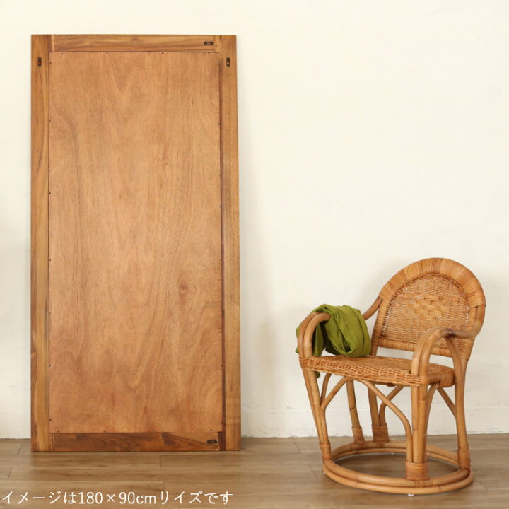 楽天市場】【開梱設置】ミラー 鏡 木製 木目 おしゃれ 大型 180×90 