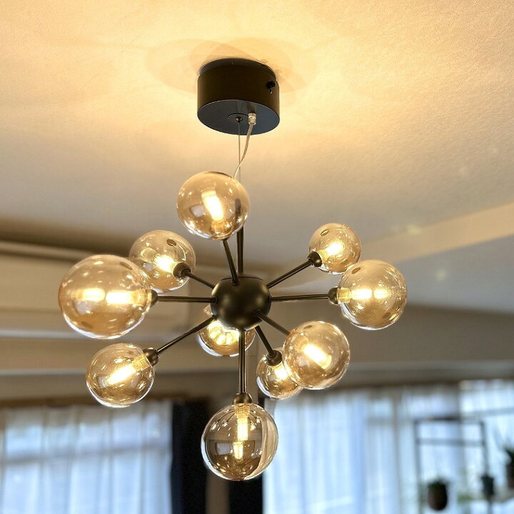 楽天市場】【エントリーでP5倍】バブルシャンデリア LED 照明 10灯 