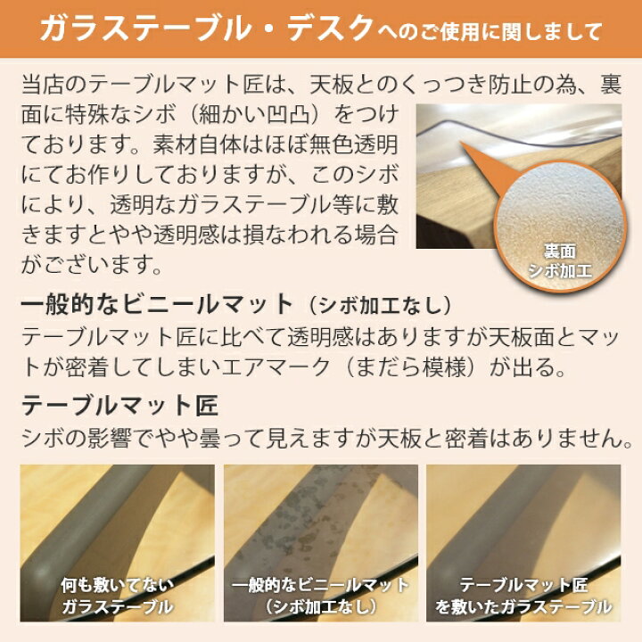 楽天市場】【エントリーでP10倍】透明テーブルマット 両面非転写 高級 