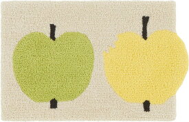 玄関マット 室内 北欧 かわいい 洗える 45×70cm フィンレイソン『OMPPU/オンップ』 リンゴ グレー/アイボリー