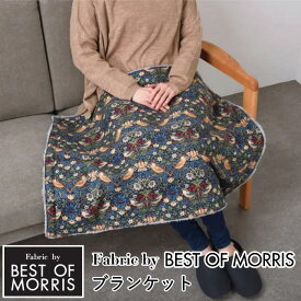 ブランケット 70×90cm(長方形) ひざ掛け ブランド『Fabric by BEST OF MORRIS』 ストロベリーシーフ ファブリック バイ ベストオブモリス