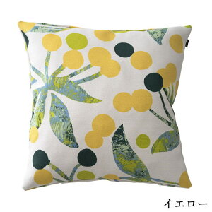 クッションカバー 洗える 北欧 45×45cm DESIGN LIFE デザインライフ 『ポポロ』 花柄 ドット 油絵 かわいい おしゃれ