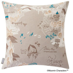 MOOMIN ���[�~�� �N�b�V�����J�o�[ 45×45cm �w���[�~���J�̒n�}�x�k�� ���킢�� ������� �i�`������ �A�C�{���[ �O���[ ���{�� �􂦂� �E�H�b�V���u�� ���[�~�� �O�b�Y ��l