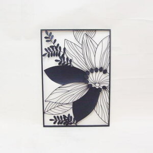 ウォールアート ウォールパネル アイアン 壁掛け W61×H88cm 『フラワー 正方形』 植物