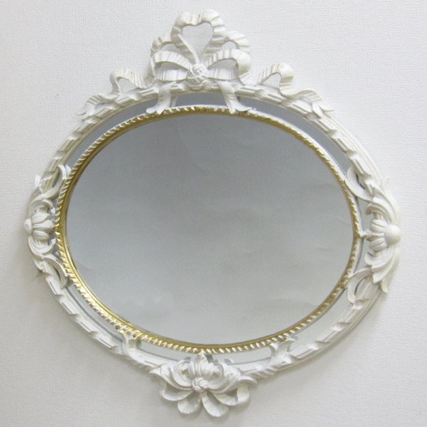 鏡 壁掛け イタリア製 C493AP ホワイトゴールド 壁掛け鏡(壁掛けミラー/ウォールミラー)
