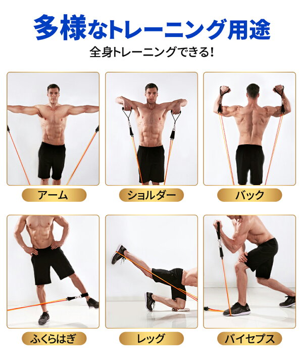 楽天市場】【P2倍】 トレーニングチューブ 5本セット 強度別 