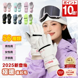 【2025年スポーツジャングル賞受賞！】【P10倍＋10%OFFクーポン！】 スキー グローブ スノーボード グローブ レディース メンズ 子供 スノー スノボ グローブ 手袋 スマホ対応 完全防水 防寒 防風 撥水 暖かい 裏起毛 ミトン 五本指 バイク 自転車 滑り止め