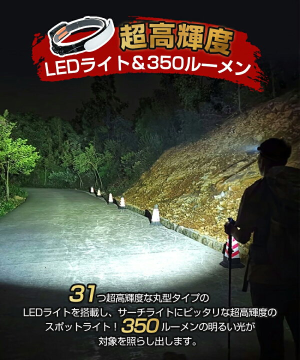 楽天市場】《40％OFFクーポンで2,868円〜》ヘッドライト 充電式 usb 