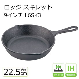 ロッジ スキレット 9L6SK3 【LODGE】調理器具 9インチ ih 内径 22.5cm LODGE スキレット 鉄 フライパン ソロキャン アウトドア シーズニング済 鉄製 フライパン アヒージョ ピザ ハンバーク【お買い物マラソン ポイント10倍】