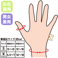 お医者さんのがっちり手首サポーター【サイズ】