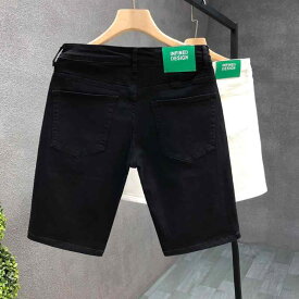 デニム メンズ ショートパンツ 白 短パン ハーフパンツ スキニー テーパード スリムフィット 無地 シンプル カジュアル 水洗い ポケット付き 5分丈パンツ 夏 メンズボトムス 細身 おしゃ