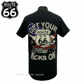 ROUTE66Print T-shirtsBARSTOWルート66プリントTシャツバーストゥバーストウルート66 マザーロードミュージアム正規品Route 66 Mother Road Museumビュイック ロードマスター リビエラBuick Roadmaster Riviera