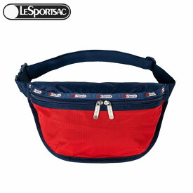 LeSportsacCLASSIC BELT BAG3718 F988SCARLET COLOR BLOCKレスポートサック クラシックベルトバッグスカーレットカラーブロックボディバッグ,ウエストバッグヒップバッグ,クロスボディアメリカ正規SHOP【Heritage Collection】