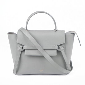 【中古】CELINE セリーヌ マイクロベルトバッグ ショルダーバッグ ハイブランド 2wayバッグ らいとグレー LIGHTGRAY 灰色 ゴールド金具 おすすめ 人気 かわいい レディース 斜め掛け 肩掛け 新入荷 おしゃれ