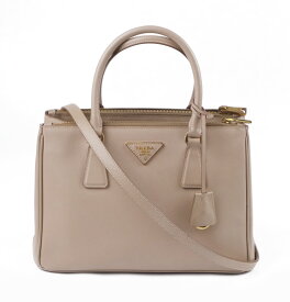 【中古】PRADA プラダ ガレリア サフィアーノレザー 2WAY ハンドバッグ レディース ベージュ ショルダーバッグ 手提げ 高級 おしゃれ ブランド