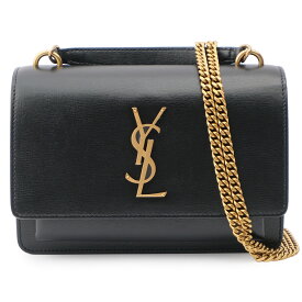 【中古】サンローランパリ 　サンセット　 レザー 　2WAY　ショルダーバッグ 　ブラック 　533026 　スモール、　Saint Laurent Sunset Lether 2WAY Shoulder Bag Black 533026 Small