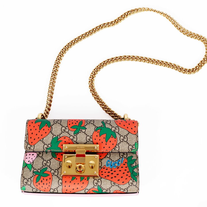 楽天市場】【美品】GUCCI グッチ パドロック ストロベリー チェーン 
