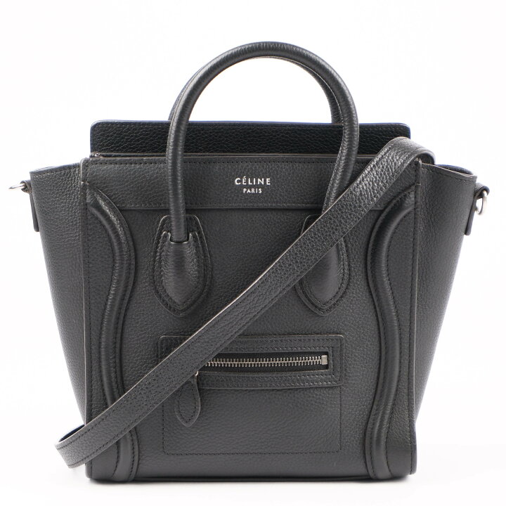 楽天市場】【美品】【中古】 セリーヌ CELINE ラゲージ ナノショッパー 