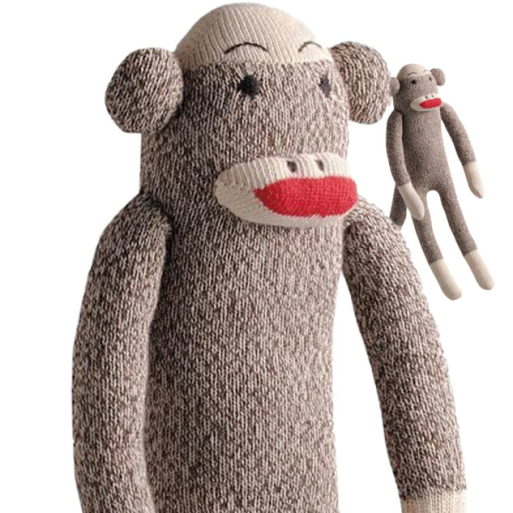 楽天市場 犬 おもちゃ トイ ソックモンキー Sock Monkey 犬のおもちゃ ぬいぐるみ 靴下のお猿さん お猿ちゃん わんこのおもちゃ インテリアにも クラシック トラディショナル おなかを押すと音がします ドッグトイ 鳴き笛 犬用 編みぐるみ Honeydo