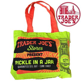 Trader Joe's トレーダー ジョーズ ピクルス！リユーザブル(再使用可能) エコバッグ マチあり トレジョー トートバッグ トート マザーバッグ ショッピングバッグ マイバッグ Trader joes マザーバッグ ベビー＆キッズ メール便可