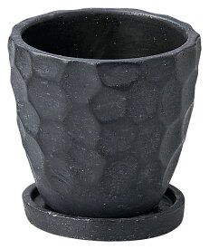 【TD630】ドゥースモンサークル（Sサイズ）ブラック☆アンティーク調のオシャレな植木鉢♪