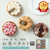 【グルテンフリー＆ヴィーガン】お米のタルト 4種 アソート [ 各7.5cm ] レモン・ショコラ・ナッツ・フラ…