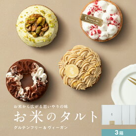 お米のタルト 4種 アソート [ 各7.5cm ] 【グルテンフリー＆ヴィーガン】ヴィーガンタルト 米粉タルト 手土産 お取り寄せ おもてなし 田田田堂　ギフト
