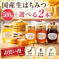 【ランキング1位獲得】【お買い得】 完熟 国産 生はちみつ500g×2本 はちみつ 食べ比べ セット はちみつ…