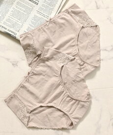 ショーツ レディース パンツ 深め まとめ レース 下着セット 綿 黒 防臭 無地 シンプル Honeys ハニーズ ゆったりショーツ無地（2枚組）