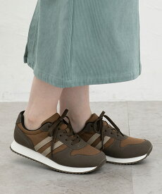 ＼期間限定クーポン配布中♪／靴 シューズ スニーカー 高機能 ラインスニーカー メッシュ スエード調 合皮 抗菌 レディース Honeys ハニーズ 快適ラインスニーカー