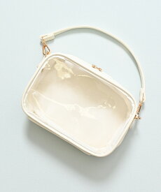 SALE ポーチ 推し活 ぬいぐるみポーチ ぬいポーチ クリア素材 合皮 フェイクレザー レディース セール Honeys ハニーズ ぬいぐるみポーチ／横