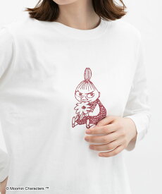 【最大2000円OFFクーポン♪】トップス カットソー 長袖 コットン 綿 Tシャツ ロンT 長袖Tシャツ イラスト 刺繍 レディース Honeys ハニーズ ムーミン／ロンT