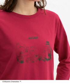 【期間限定クーポン配布中】SALE トップス Tシャツ 7分袖Tシャツ カットソー コットン 綿 UVカット ムーミン キャラクター レディース セール Honeys ハニーズ ムーミン／7分袖Tシャツ
