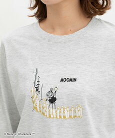 【最大2000円OFFクーポン♪】トップス Tシャツ ロンT 長袖Tシャツ カットソー 長袖 コットン 綿 ムーミン キャラクター レディース Honeys ハニーズ ムーミン／長袖Tシャツ