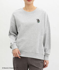 【10%OFFクーポン♪3/15 23:59まで】SALE トップス スウェット 長袖 ゆるトレーナー ムーミン キャラクター プリント 刺繍 裏毛 綿 ゆったり レディース セール Honeys ハニーズ ムーミン／ゆるトレーナー