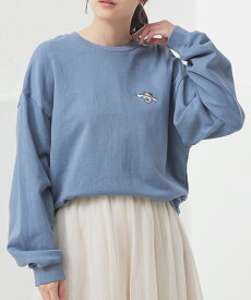 トップス スウェット 長袖 ロゴ 刺繍 サンリオ ゆったり 裏毛 レディース Honeys ハニーズ サンリオキャラクターズ／ゆるトレーナー
