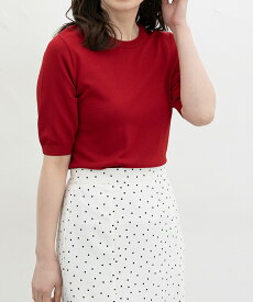 SALE トップス ニット セーター ハニさら オフィス きれいめ 接触冷感 UVカット 遮熱 ウォッシャブル レディース セール Honeys ハニーズ クルーネックニット