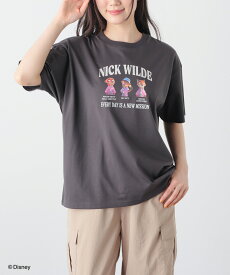 【期間限定クーポン配布中】トップス Tシャツ 半袖Tシャツ カットソー 半袖 接触冷感 ハニさら Disney ディズニー レディース Honeys ハニーズ ディズニー／ゆるTシャツ