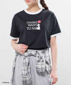 【お得なクーポン配布中！】トップス Tシャツ 半袖Tシャツ カットソー 半袖 ハニさら Disney ディズニー キャラクター レディース Honeys ハニーズ ディズニー／リンガーT