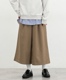 【期間限定クーポン配布中♪】SALE ボトムス パンツ ガウチョ 大きいサイズ スカーチョ 再生ポリエステル 無地 ツイル素材 ウールライク レディース Honeys ハニーズ ガウチョパンツ