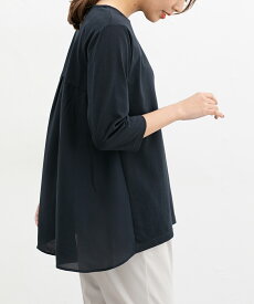 SALE トップス カットソー チュニック 異素材使いチュニック 7分袖チュニック UVカット 無地 ストライプ柄 レディース セール Honeys ハニーズ 7分異素材使いチュニック